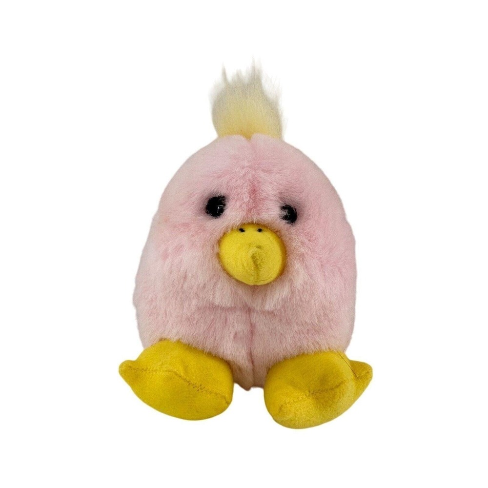 Vintage Swibco Puffkins Pink‎ Chick Plush 1994 Polyester Collectible Toy Easter